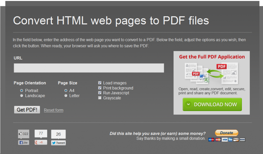 free html to pdf converter