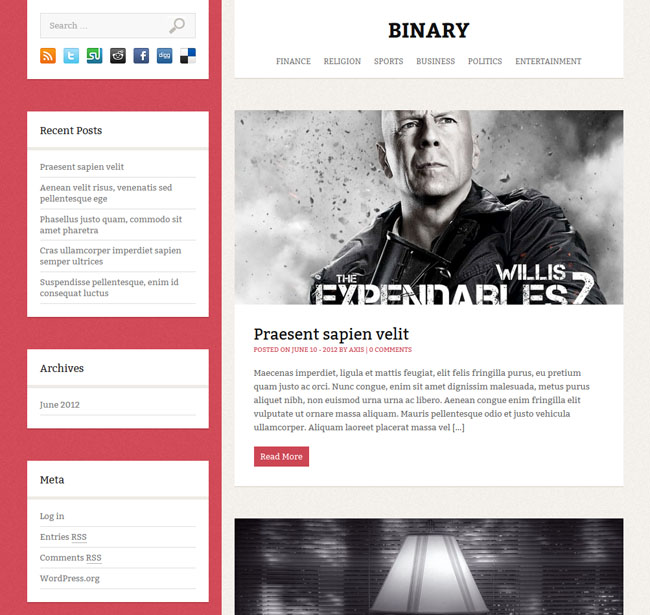 magazine wordpress themes Binary-Wordpress-Themes