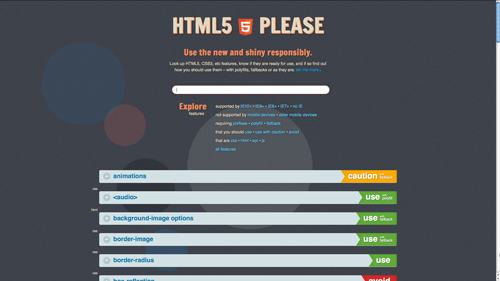 HTML5please