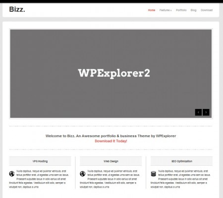 bizz free wordpress business theme