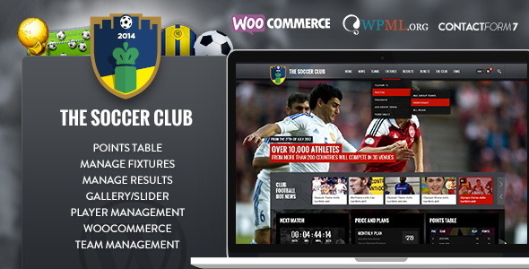 soccer club wordpress theme