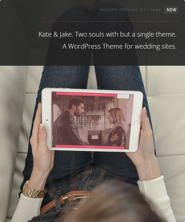 kate + jake wordpress theme for weddings