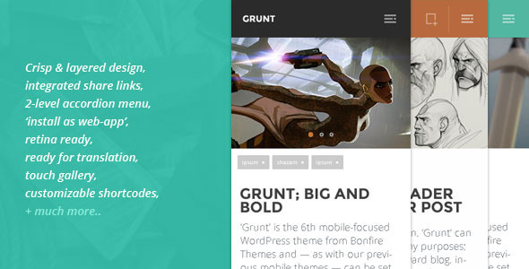 grunt mobile theme for wordpress